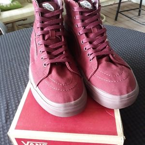 Van's sk8 hi maroon
